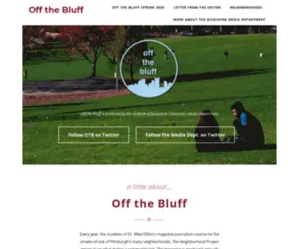Offthebluff.com(A Duquesne Media Department publication) Screenshot