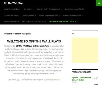 Offthewallplays.com(Off the wall plays. buy and license stage plays and screenplays online) Screenshot
