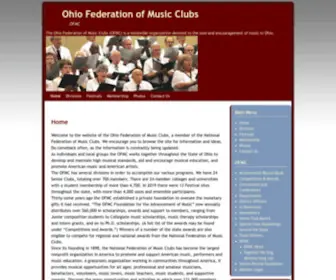 OFMC.org(Ohio Federation of Music Clubs) Screenshot