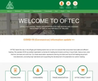 Oftec.org.uk(Oil and Renewable Heating Technologies) Screenshot