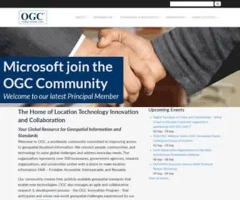 OGC.org(The Home of Location Technology Innovation and Collaboration) Screenshot