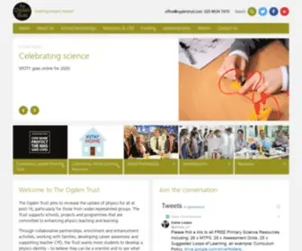 Ogdentrust.com(Promoting the teaching and learning of physics) Screenshot