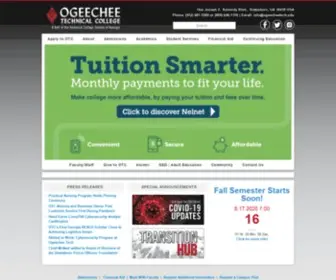 Ogeecheetech.edu(A Unit of the Technical College) Screenshot