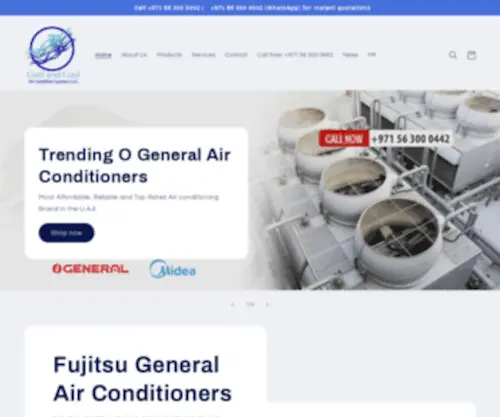 Ogeneraldubai.com(O General Air Conditioners Supply and Installation Contractor in the UAE. CAC Dubai) Screenshot