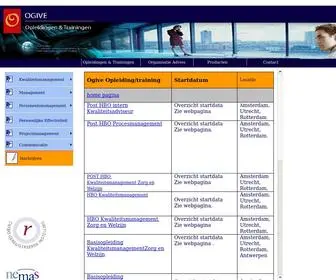Ogive.nl(Ogive Opleidingen en Trainingen levert Basis en HBO management opleidingen) Screenshot