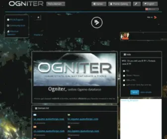 Ogniter.org(Free online database for the browser game Ogame. Cartography) Screenshot