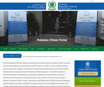 Ogra.org.pk(Oil & Gas Regulatory Authority) Screenshot