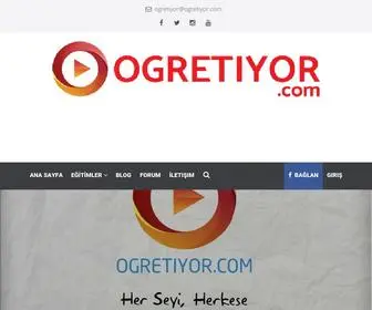 Ogretiyor.com(Online Video Eğitim / Anlatım Platformu) Screenshot