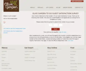 Ogtogosurvey.com(Olive Garden To Go Guest Satisfaction Survey) Screenshot