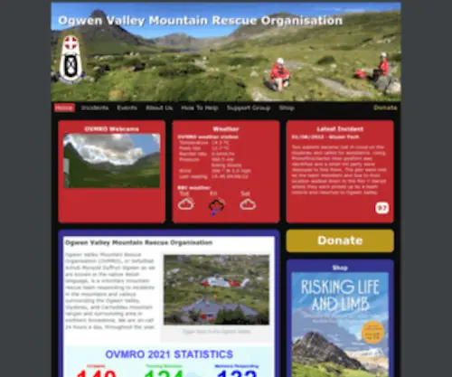 Ogwen-Rescue.org.uk(Ogwen Valley Mountain Rescue Organisation (OVMRO)) Screenshot