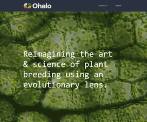 Ohalogenetics.com(Reimagining the art and science of plant breeding) Screenshot