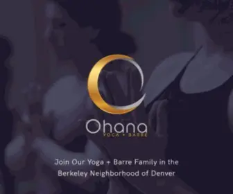 Ohanayoga.com(Yoga and Barre Studio in Highlands Denver) Screenshot