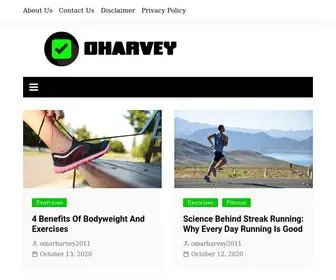 Oharvey.com(Health & Fitness Guides) Screenshot