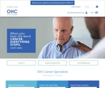 Ohcare.com(Cancer and Blood Disorder Specialists in Cincinnati) Screenshot