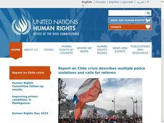 OHCHR.org(UN Human Rights Office) Screenshot