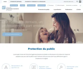 OHDQ.com(Ordre des Hygiénistes Dentaires du Québec) Screenshot