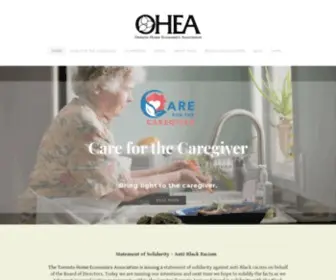 Ohea.on.ca(Ontario Home Economics Association) Screenshot