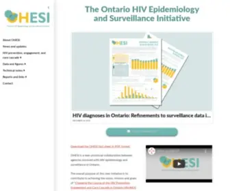 Ohesi.ca(The Ontario HIV Epidemiology and Surveillance Initiative) Screenshot