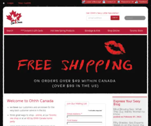 Ohhhcanada.ca(Create an Ecommerce Website and Sell Online) Screenshot