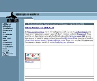 Ohhla.com(The Original Hip) Screenshot