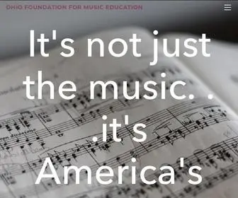 Ohiofoundationformusiceducation.org(OHIO FOUNDATION FOR MUSIC EDUCATION) Screenshot