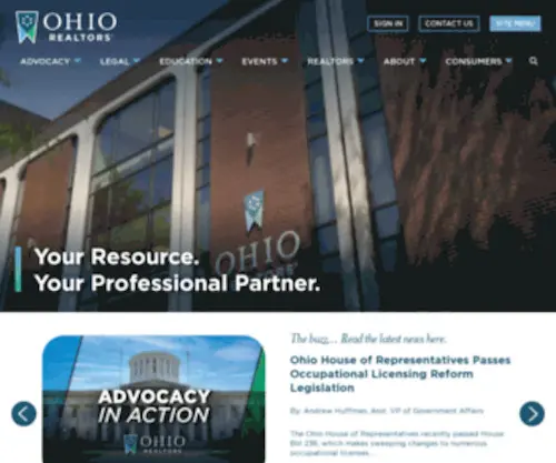 Ohiorealtors.org(Composed of real estate professionals (REALTORS)) Screenshot