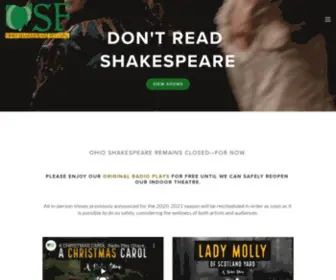 Ohioshakespearefestival.com(Ohio Shakespeare Festival) Screenshot