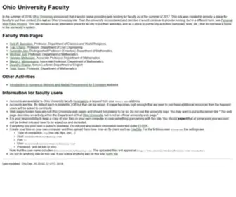 Ohiouniversityfaculty.com(Ohio University Faculty) Screenshot