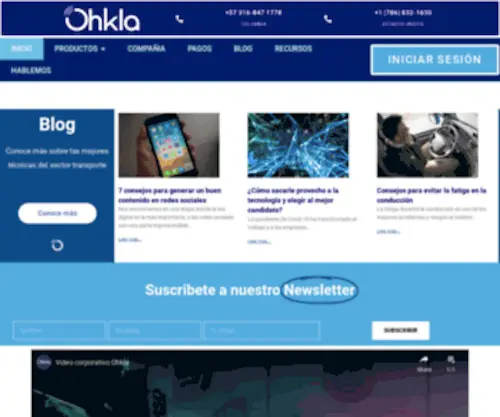 Ohkla.com(Rastreo) Screenshot