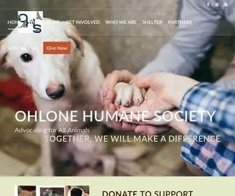 Ohlonehumanesociety.org(Ohlone Humane Society is a 501(c)(3)) Screenshot