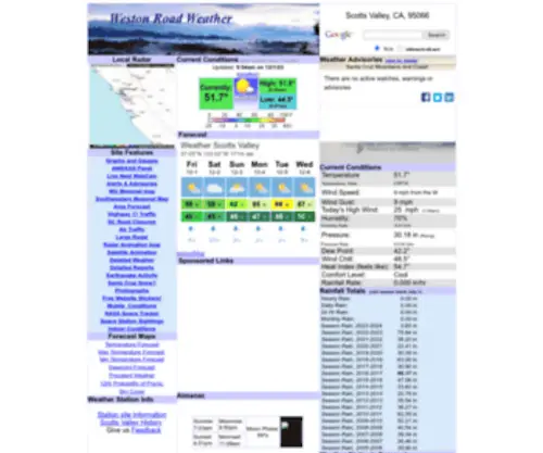 Ohlonetrail.net(Weston Road Weather Weather Station) Screenshot