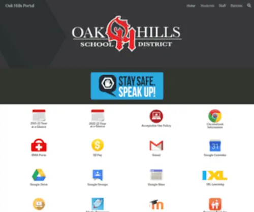 OHLSD.org(Oak Hills Portal) Screenshot
