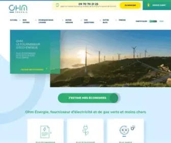 OHM-Energie.com(Fournisseur d'énergie verte électricité et gaz) Screenshot