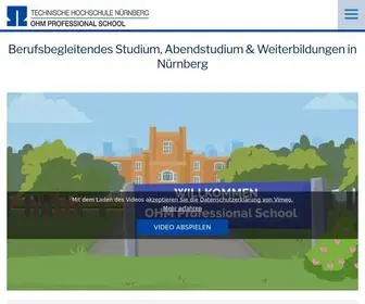 OHM-Professional-School.de(Studium & Weiterbildungsangebote für Berufstätige) Screenshot