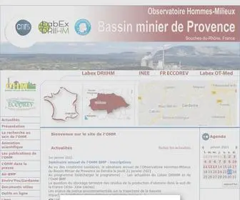 OHM-Provence.org(Site) Screenshot