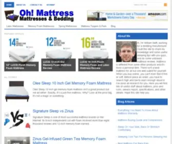 Ohmattress.com(Unbiased Reviews for Mattresses) Screenshot