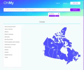 Ohmy.ca(Online Classified Advertising) Screenshot