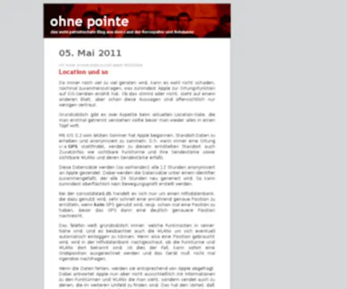 Ohne-Pointe.de(Ohne Pointe) Screenshot