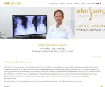 Ohnsorge-Spine.com(Orthopädisches Wirbelsäulenzentrum Hamburg Eppendorf) Screenshot