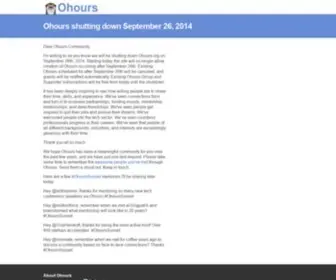 Ohours.org(Ohours) Screenshot