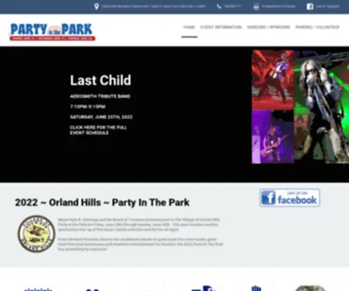 Ohpartyinthepark.com(Orland Hills Party in the Park) Screenshot