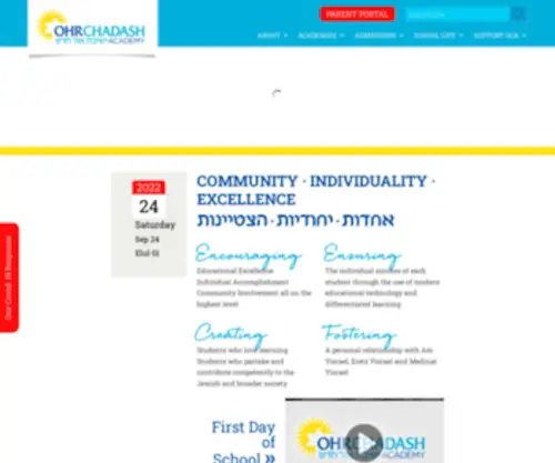 Ohrchadashbaltimore.org(Ohr Chadash Academy) Screenshot