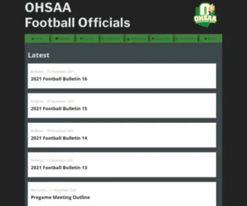 Ohsaafb.com(OHSAA Football Officials) Screenshot