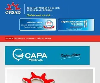 Ohsad.org(Özel Hastaneler ve Sağlık Kuruluşları Derneği) Screenshot