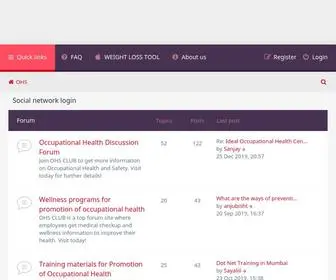 Ohsclub.com(Occupational Health Discussion Board) Screenshot