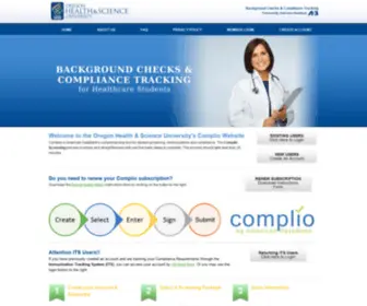 Ohsunursingcheck.com(Oregon Health & Science University's Complio Website) Screenshot