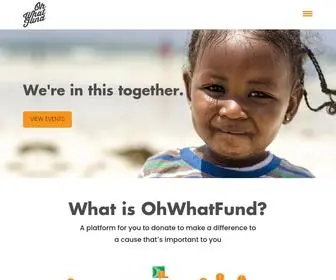 Ohwhatfund.com(OhWhatFund) Screenshot