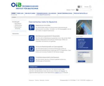 Oib.or.at(Österreichisches Institut für Bautechnik) Screenshot