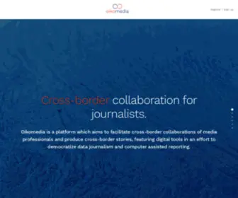 Oikomedia.com(Cross-border collaborations for journalists Oikomedia) Screenshot