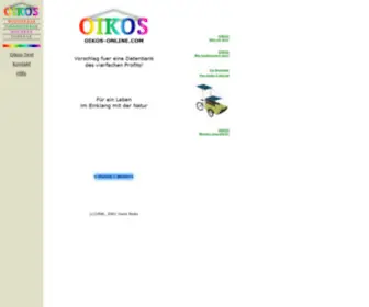 Oikos-Online.com(Die wunderbare Datenbank) Screenshot